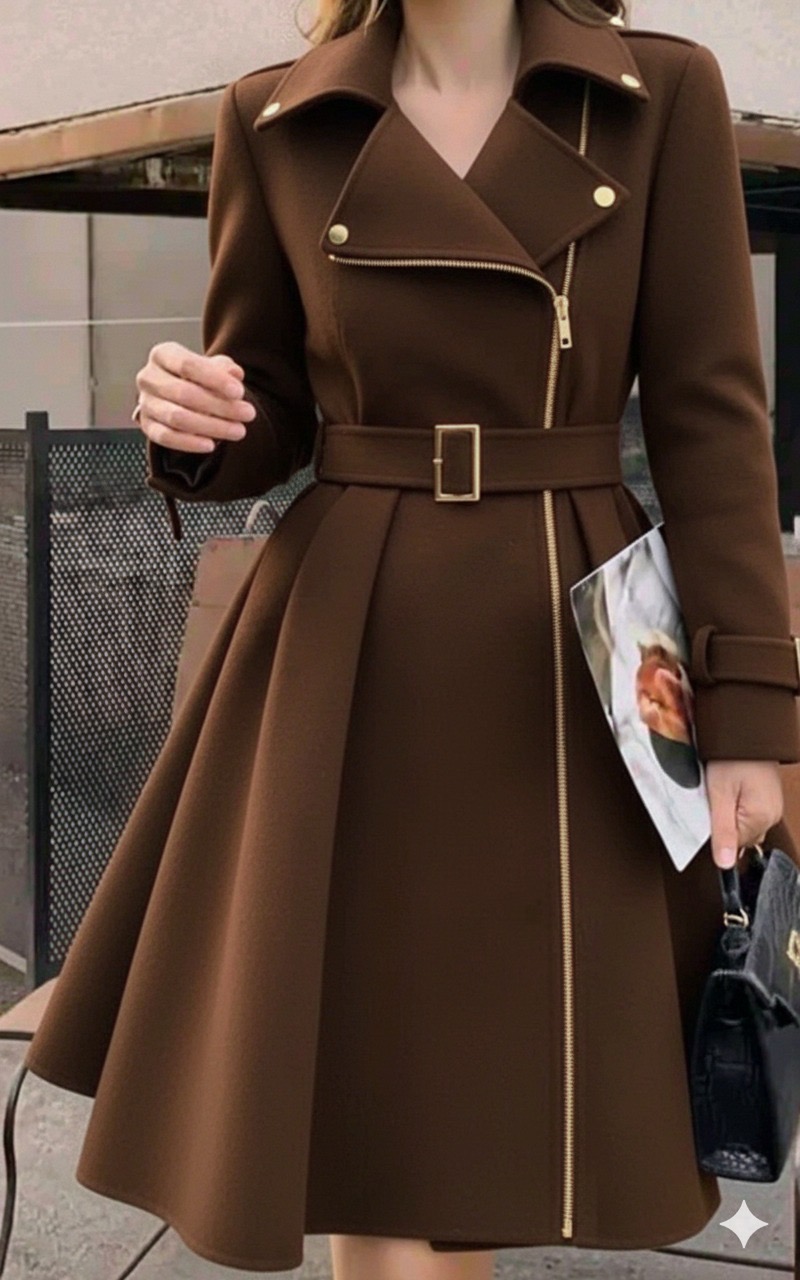 Manteau robe ceinture